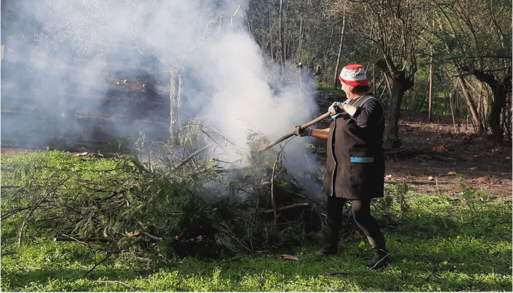 decorative image of individual burning fuel