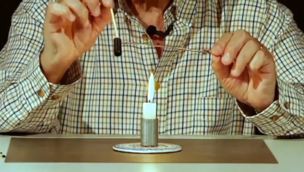 image showing the cylinder tube that helps explain the experiment